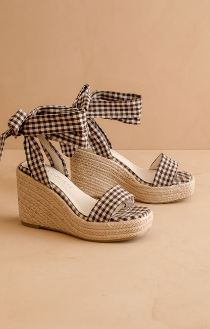 Gingham Wrap Wedge