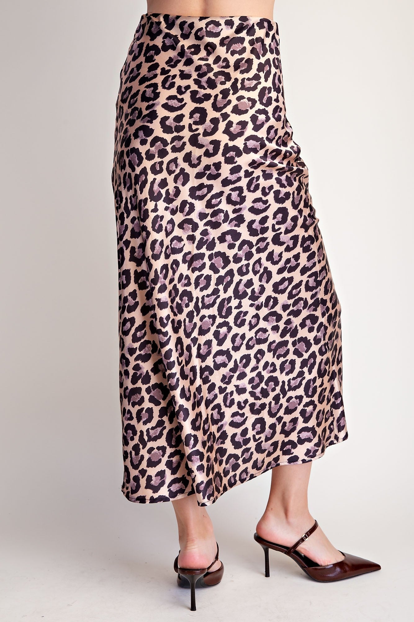 Animal Skirt High Waist Midi Length