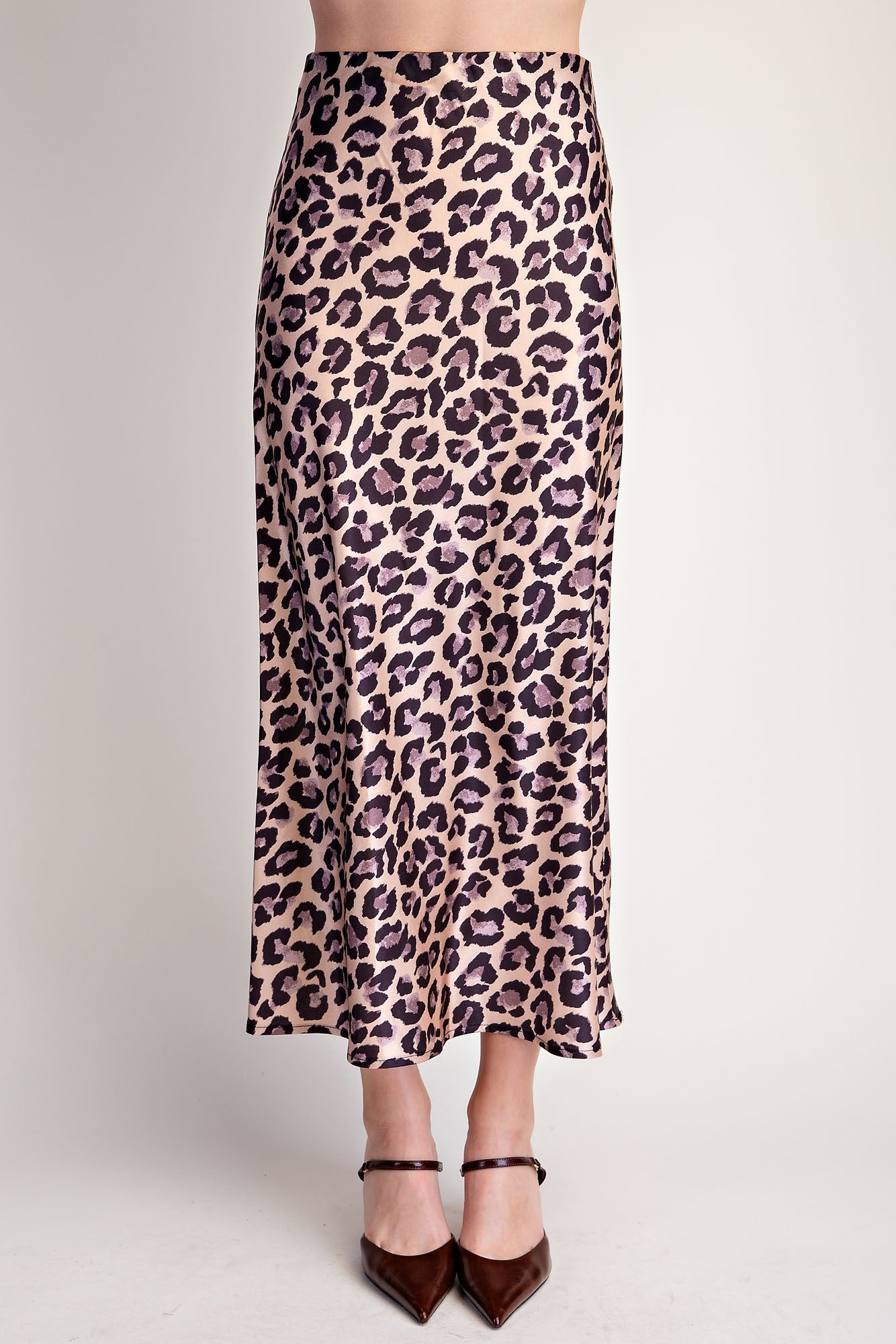 Animal Skirt High Waist Midi Length