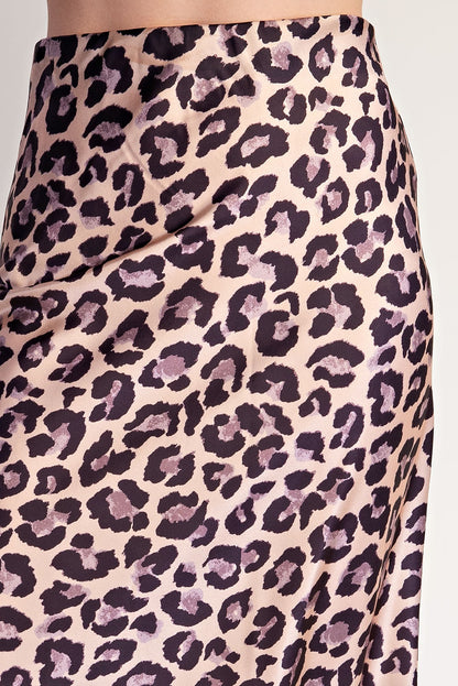 Animal Skirt High Waist Midi Length