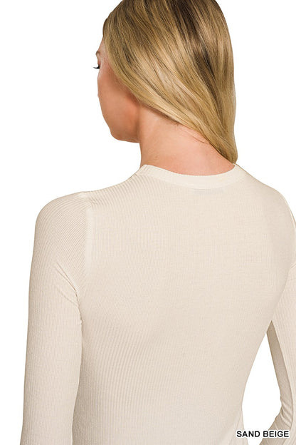 Ribbed Long Sleeve T-shirts - Brazos Avenue Market 