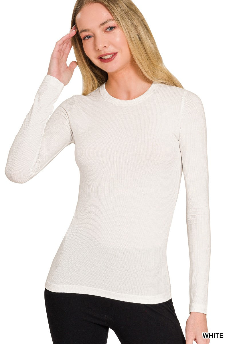 Ribbed Long Sleeve T-shirts - Brazos Avenue Market 