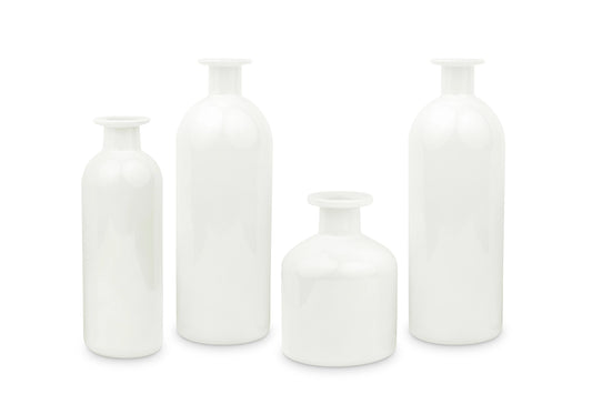 White Flower Décor Vases - Brazos Avenue Market 