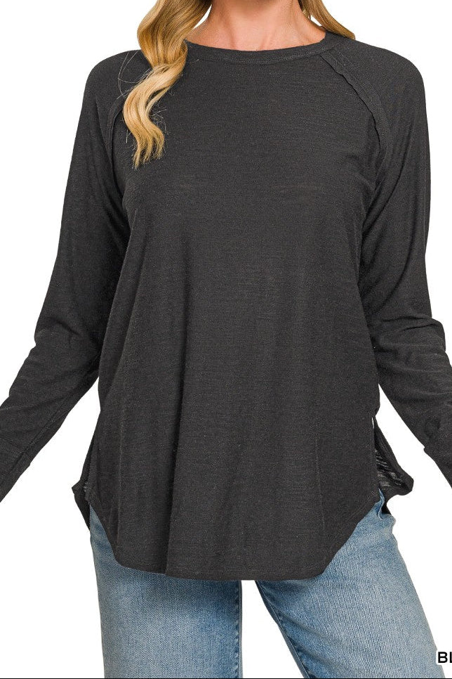 Soft Slub Jersey Long Sleeve Tee