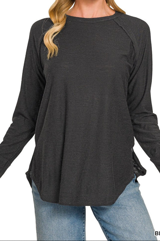Soft Slub Jersey Long Sleeve Tee