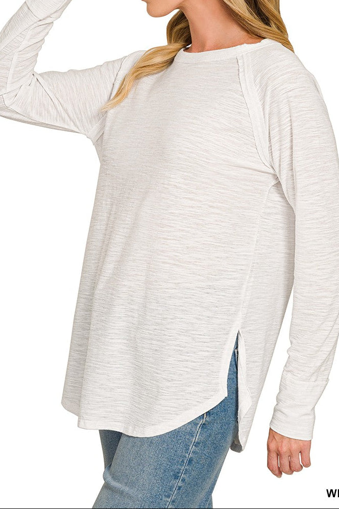 Soft Slub Jersey Long Sleeve Tee