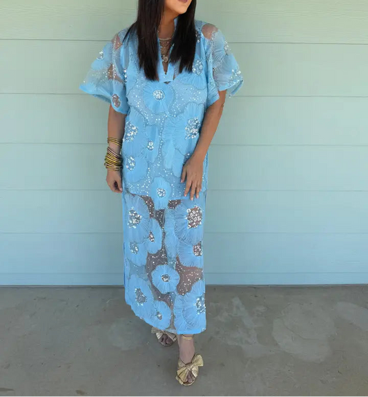 Leighton Maxi Dress - Baby Blue