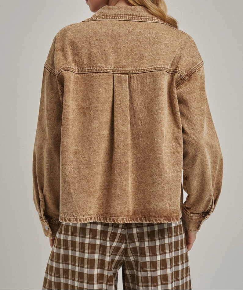 Vintage Washed Western Inspired Shacket