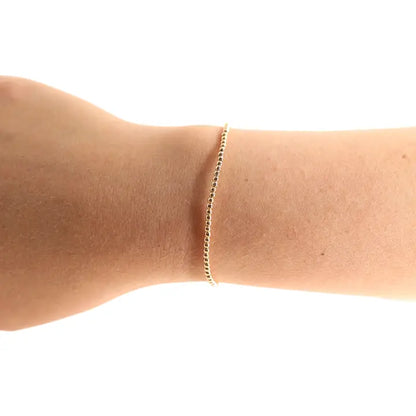 2mm Gold Beaded Bracelet - Brazos Avenue Market 