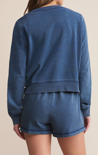 Daily Knit Denim Cardigan - Brazos Avenue Market 