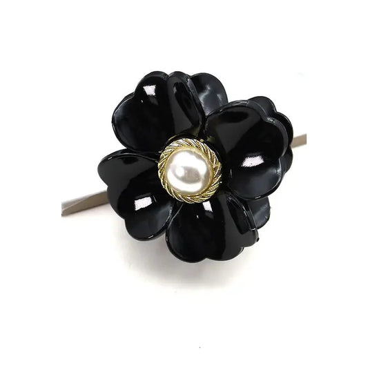 Pearl Flower Hair Claw Clips