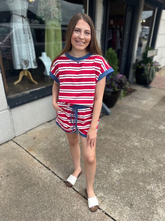 Americana Striped Lounge Set