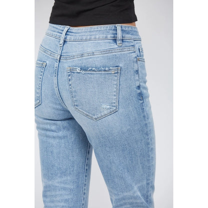 Mica Denim Mid Rise Straight Leg Jeans - Brazos Avenue Market 