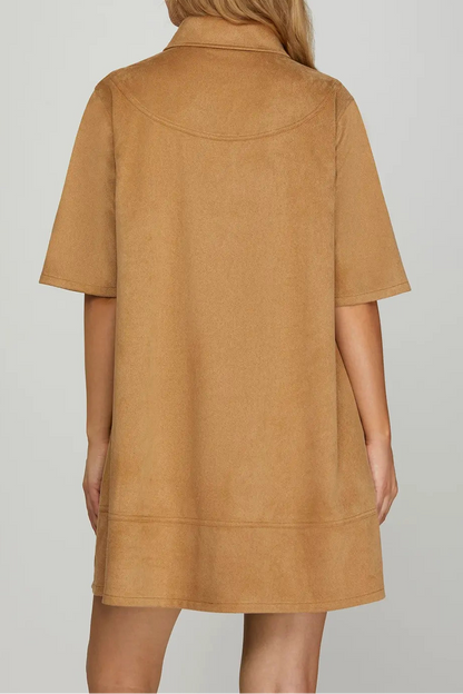 Suede Mini Dress