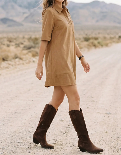 Suede Mini Dress