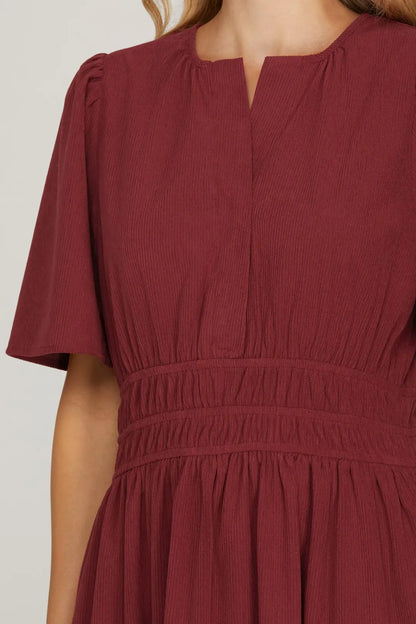 Merlot Moments Dress - Brazos Avenue Market 