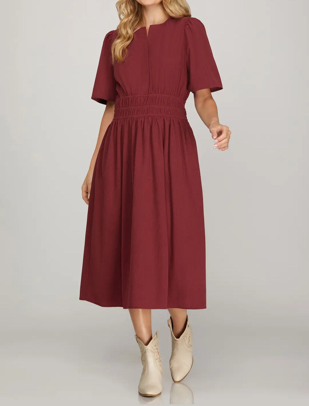 Merlot Moments Dress - Brazos Avenue Market 