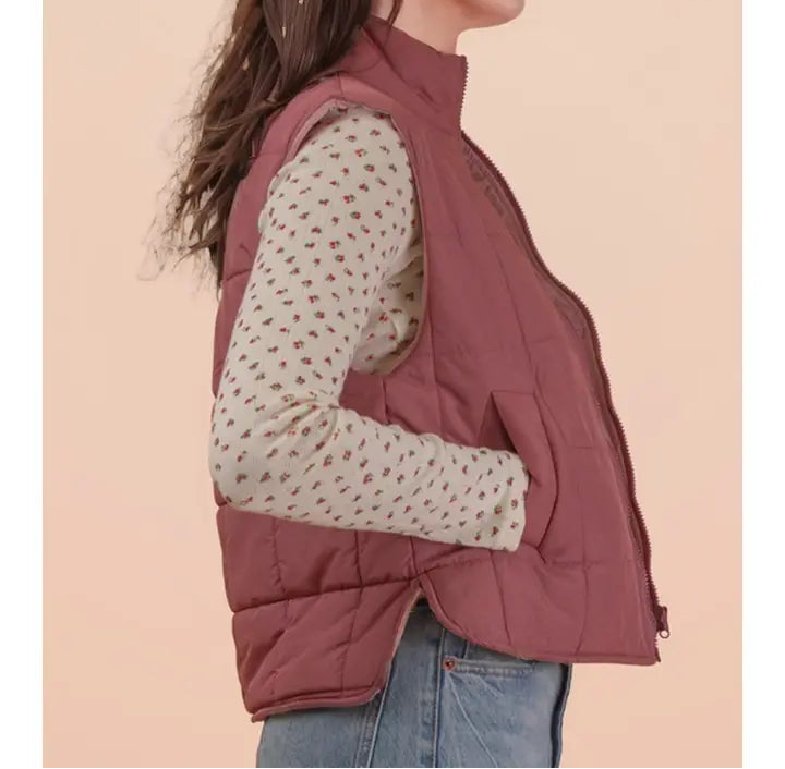 Puffer Padded Warm Vest - Brazos Avenue Market 