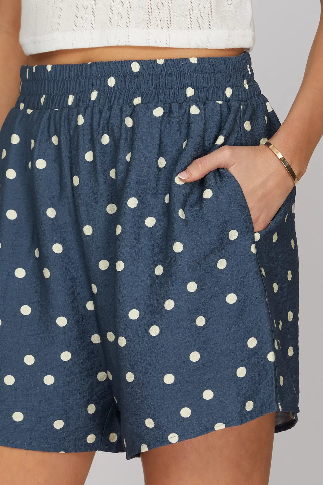Blue Polka Dot Short Set - Brazos Avenue Market 