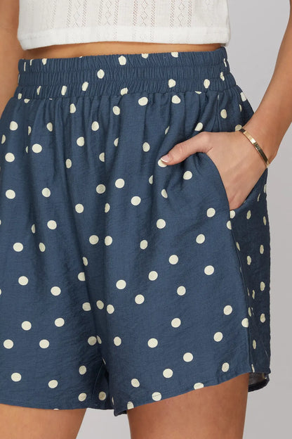 Blue Polka Dot Short Set - Brazos Avenue Market 