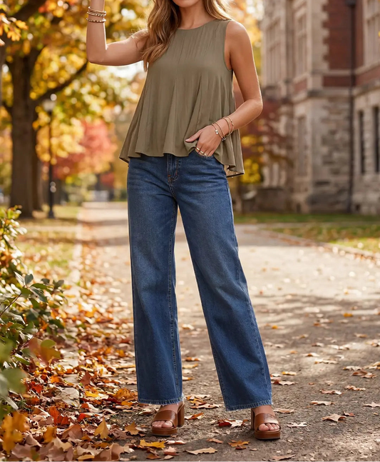 Olive Sleeveless Top
