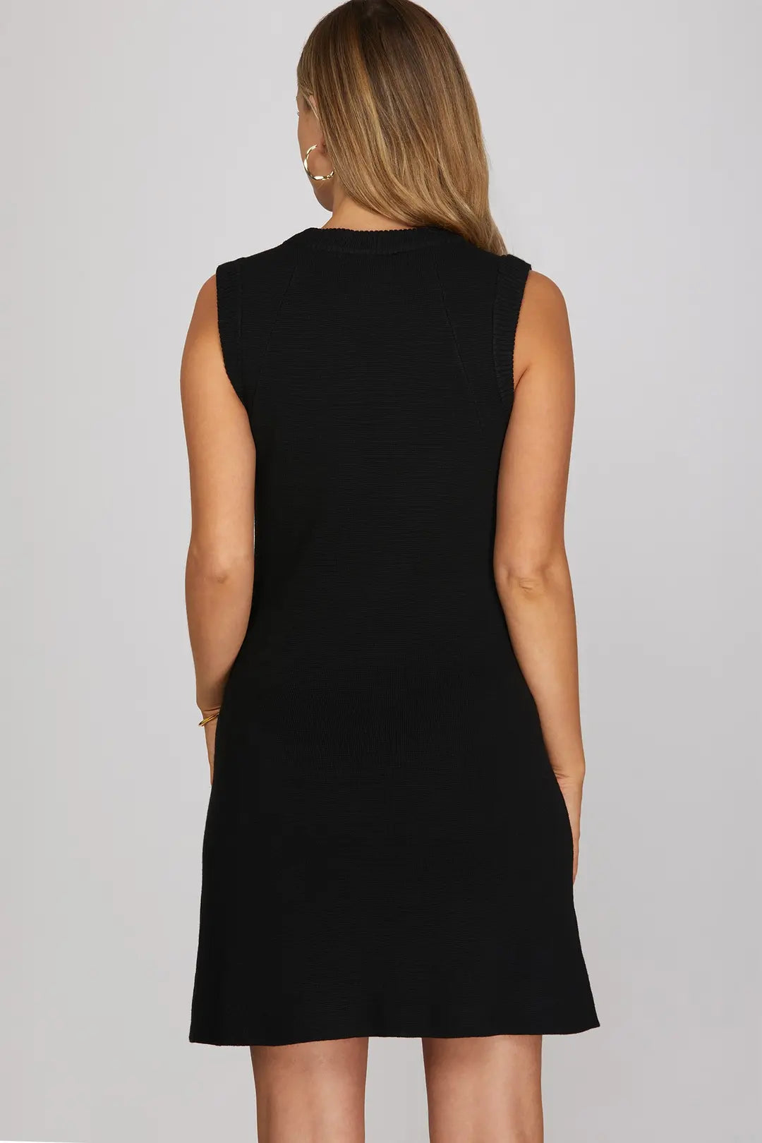 Sleeveless Sweater Mini Dress