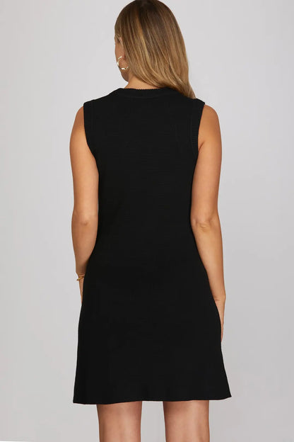 Sleeveless Sweater Mini Dress