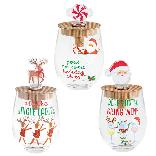 Wine Glass & Stopper Set