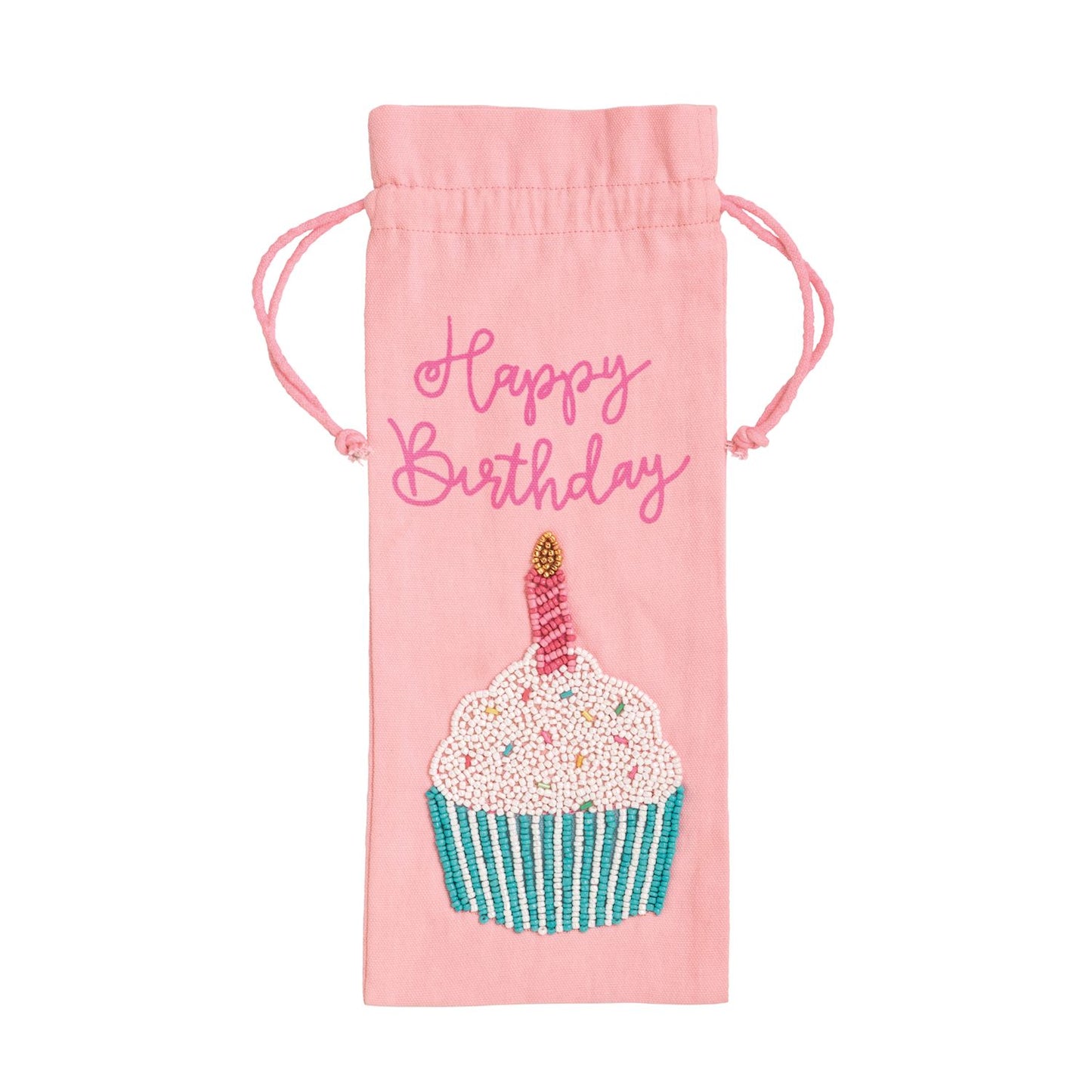 Beaded Birthday Wine Bags