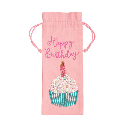 Beaded Birthday Wine Bags