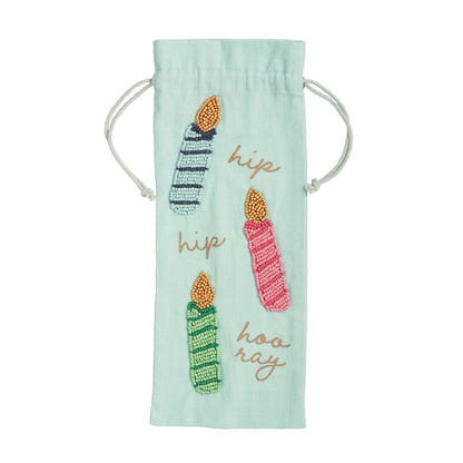 Beaded Birthday Wine Bags