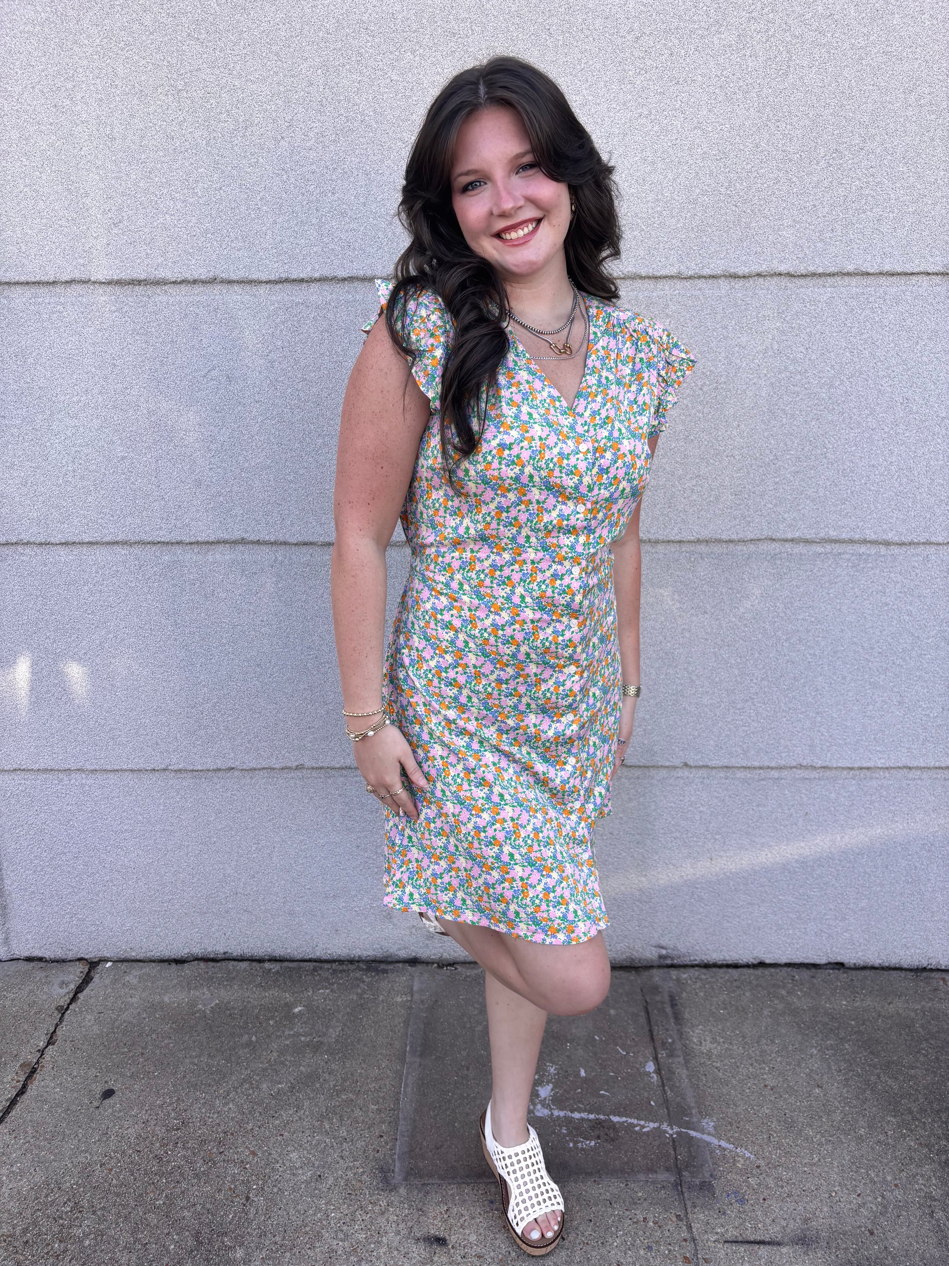 Floral Mini Dress - Brazos Avenue Market 