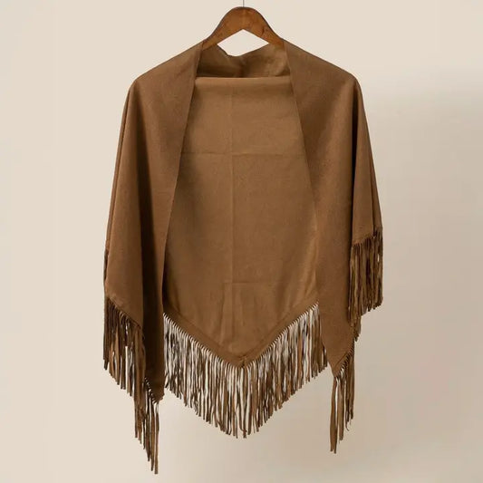 Western Boho Fringe Shawl - Brazos Avenue Market 
