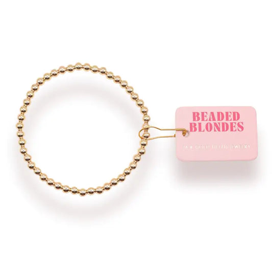 4mm Gold Beaded Bracelet - Brazos Avenue Market 