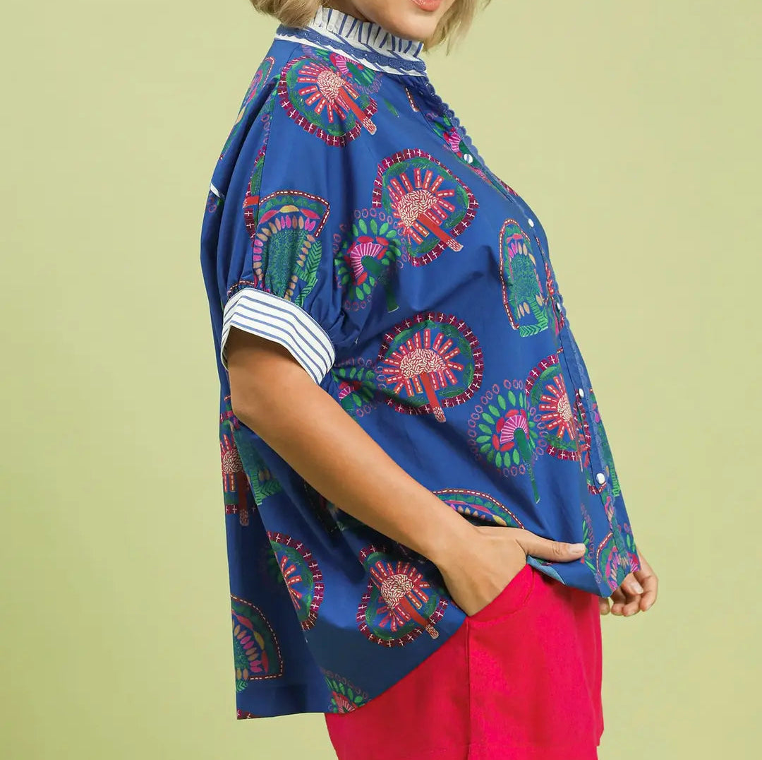 The Pattern Play Top - Brazos Avenue Market 