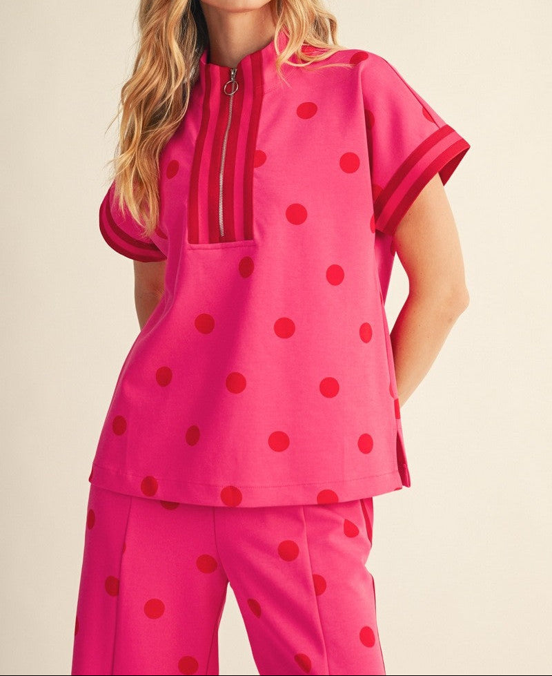 Hot Pink Polka Dot Set