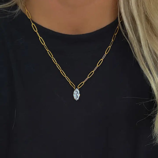Gold + Diamond Pendant Necklace