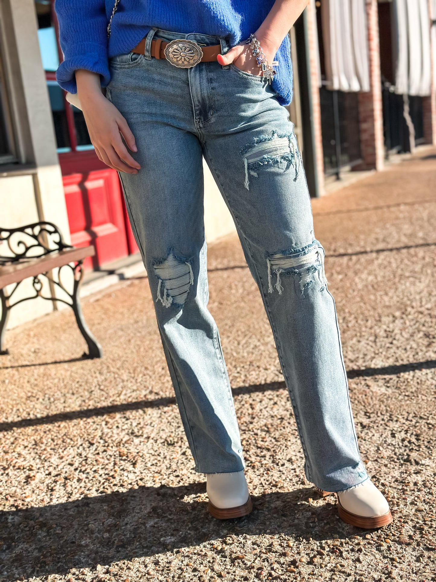 Judy Blue Mid Rise 90's Straight Leg Jeans - Brazos Avenue Market 