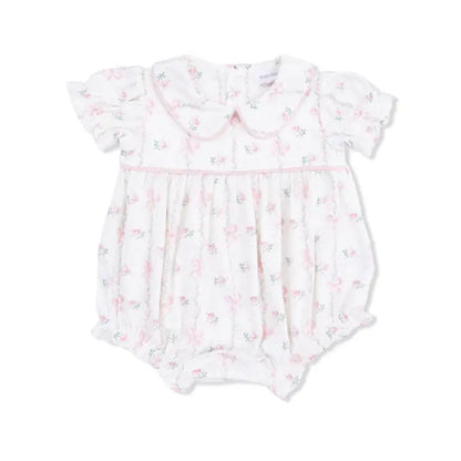 Dainty Buds and Bows - Classic Puff Sleeve Babydoll Bubble - Brazos Avenue Market 