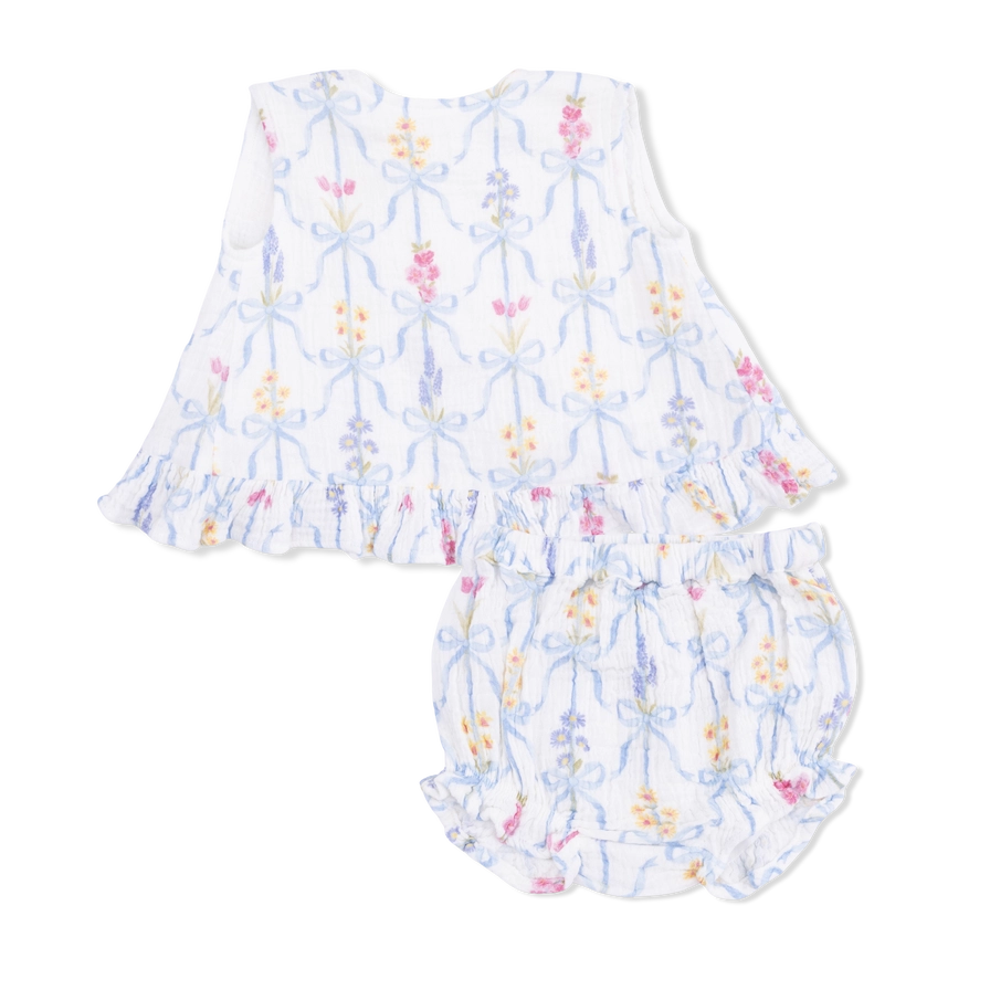 Ribbon Bouquets - Ruffle Back Top and Bloomer - Brazos Avenue Market 