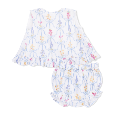 Ribbon Bouquets - Ruffle Back Top and Bloomer - Brazos Avenue Market 