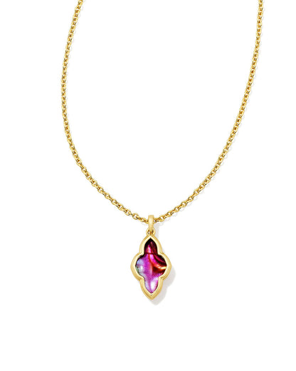 Framed Abbie Gold Short Pendant Necklace - Brazos Avenue Market 
