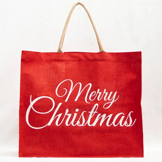Classic Merry Christmas Carryall Tote