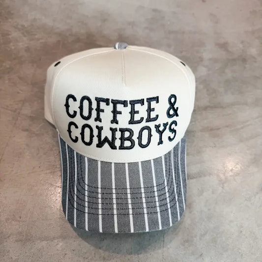 Coffee & Cowboys Canvas Cap - Brazos Avenue Market 