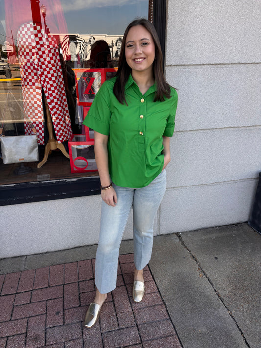 The Lucky Charm Button Up Top