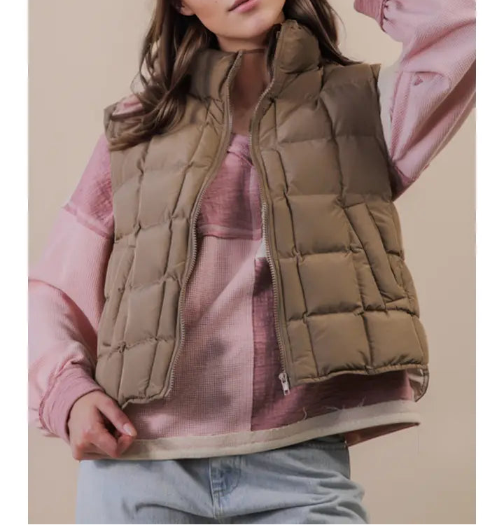 Puffer Padded Warm Vest - Brazos Avenue Market 