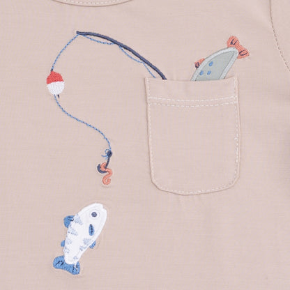 Gone Fishing - Crew Neck Tee with Cargo Short - Brazos Avenue Market 