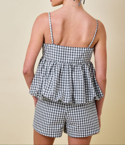 Black & White Checkered Two Piece Set