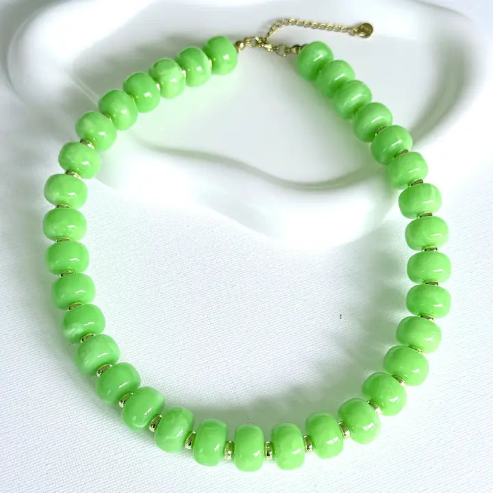 Chunky Resin Beaded Necklace