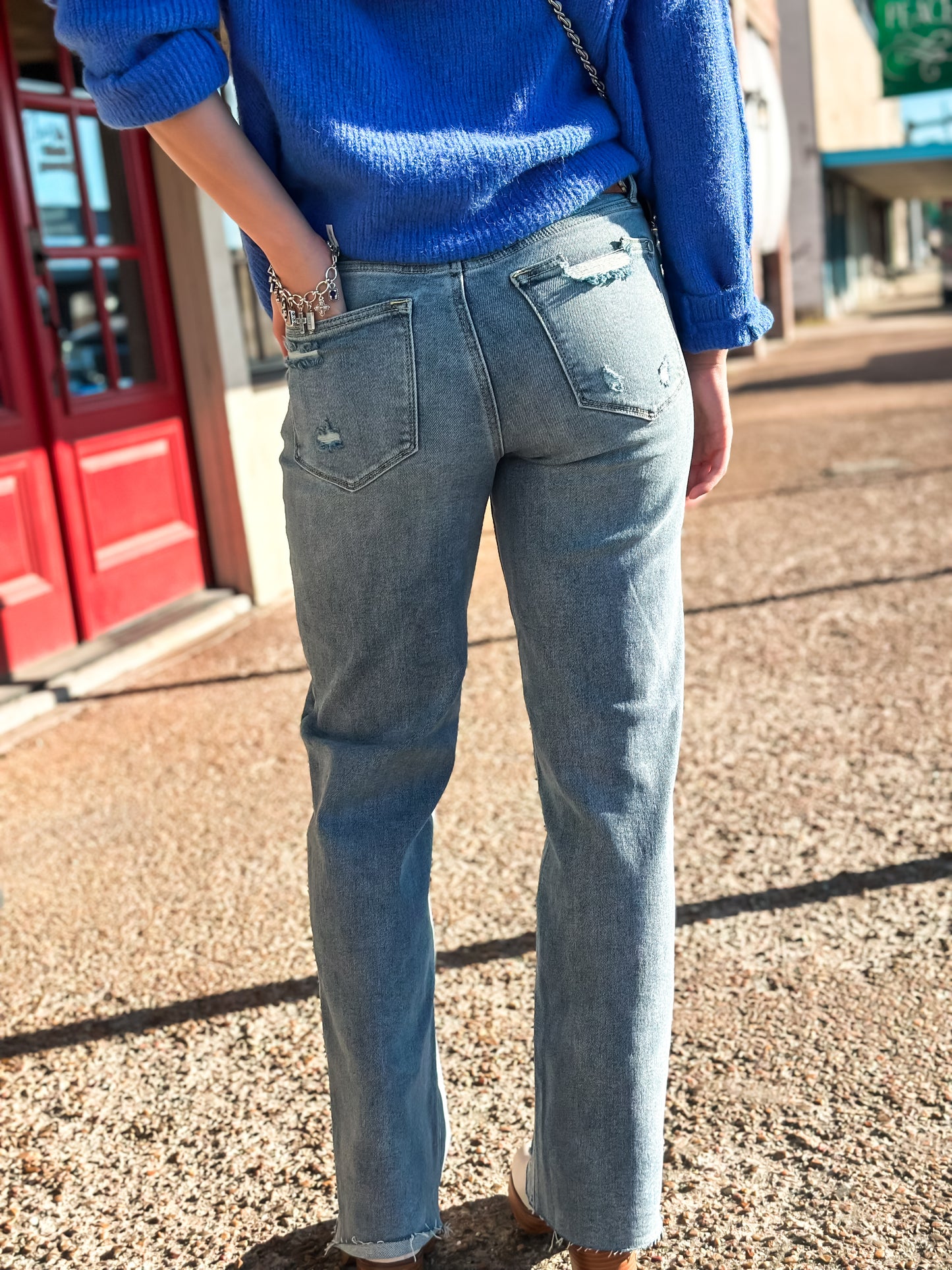 Judy Blue Mid Rise 90's Straight Leg Jeans - Brazos Avenue Market 